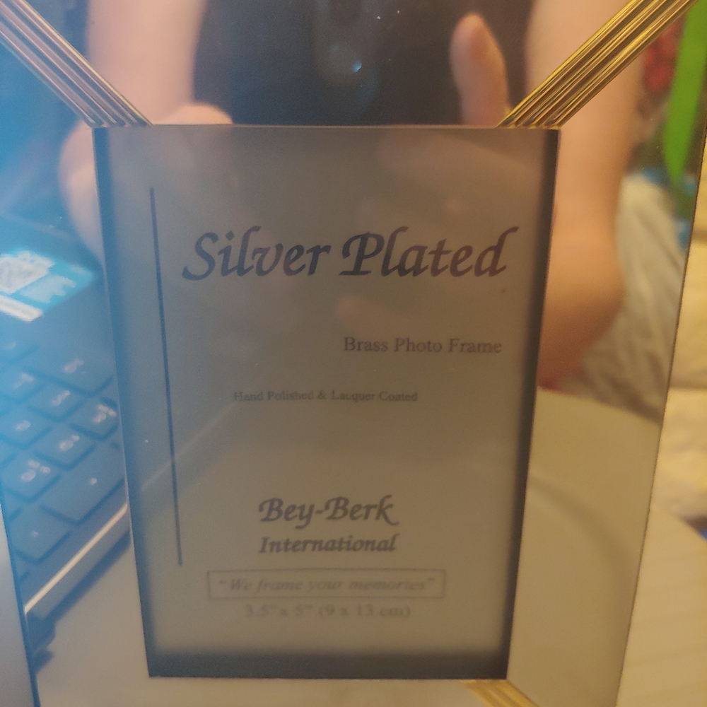 Silver plated frame with attached albumn